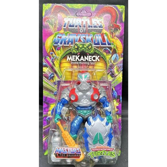 Masters of the Universe TMNT Origins Turtles of Grayskull Mekaneck Figure New - Picture 1 of 6